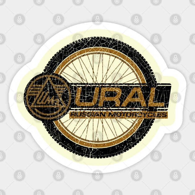 Ural Motorcycles Russia Sticker by Midcenturydave
